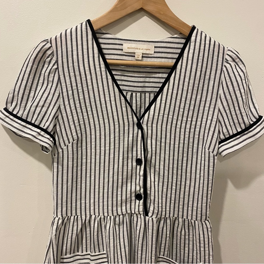 Striped short sleeve dress - Picture 4 of 10